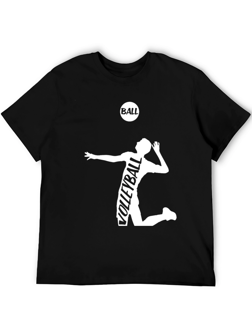 Volleyball Graphic Tee - Black