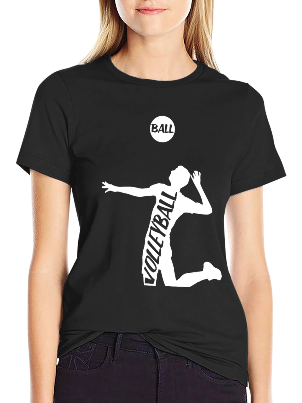 Volleyball Graphic Tee - Black