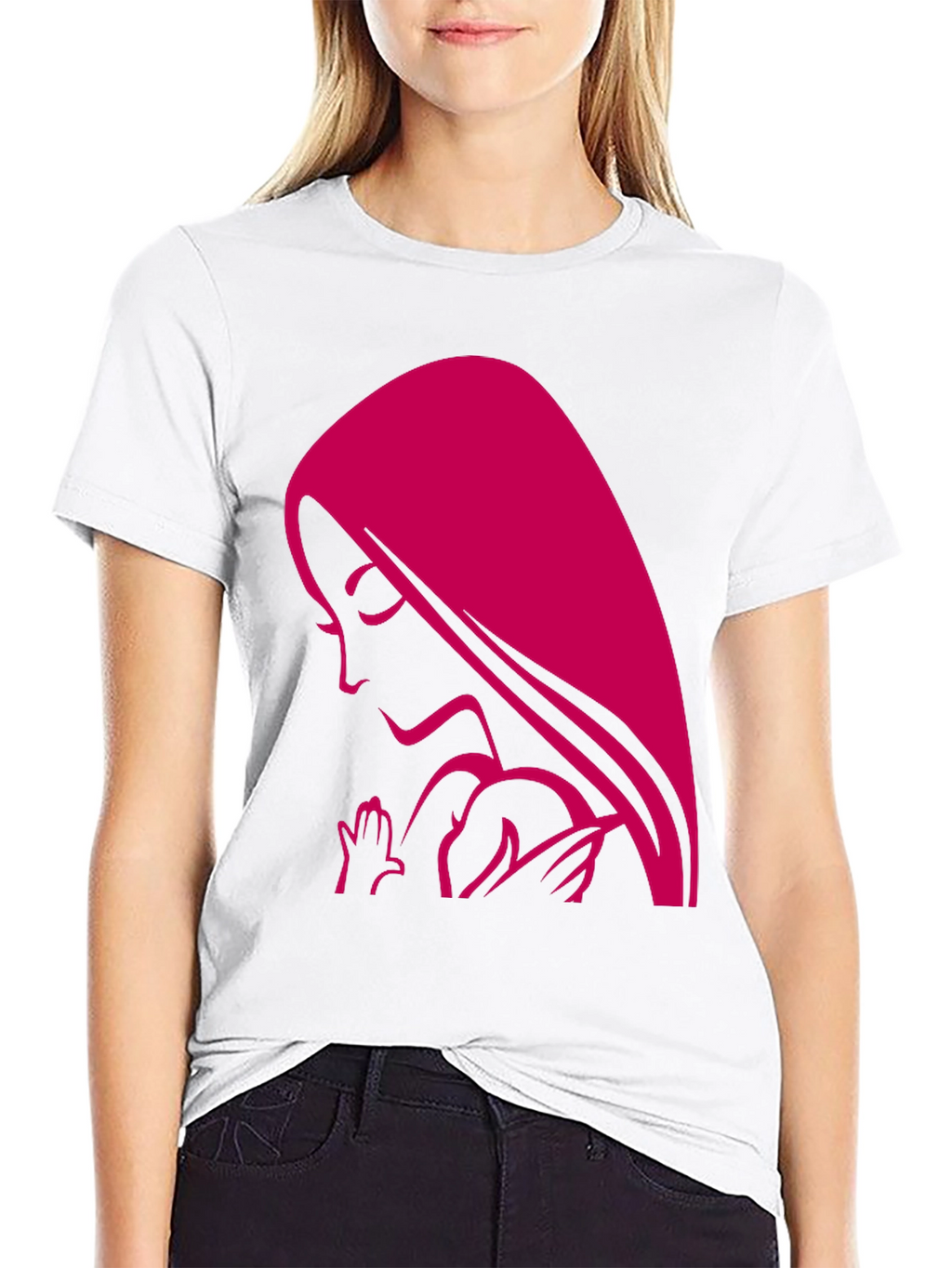 Madonna & Child Graphic Tee - Black Unisex T-Shirt