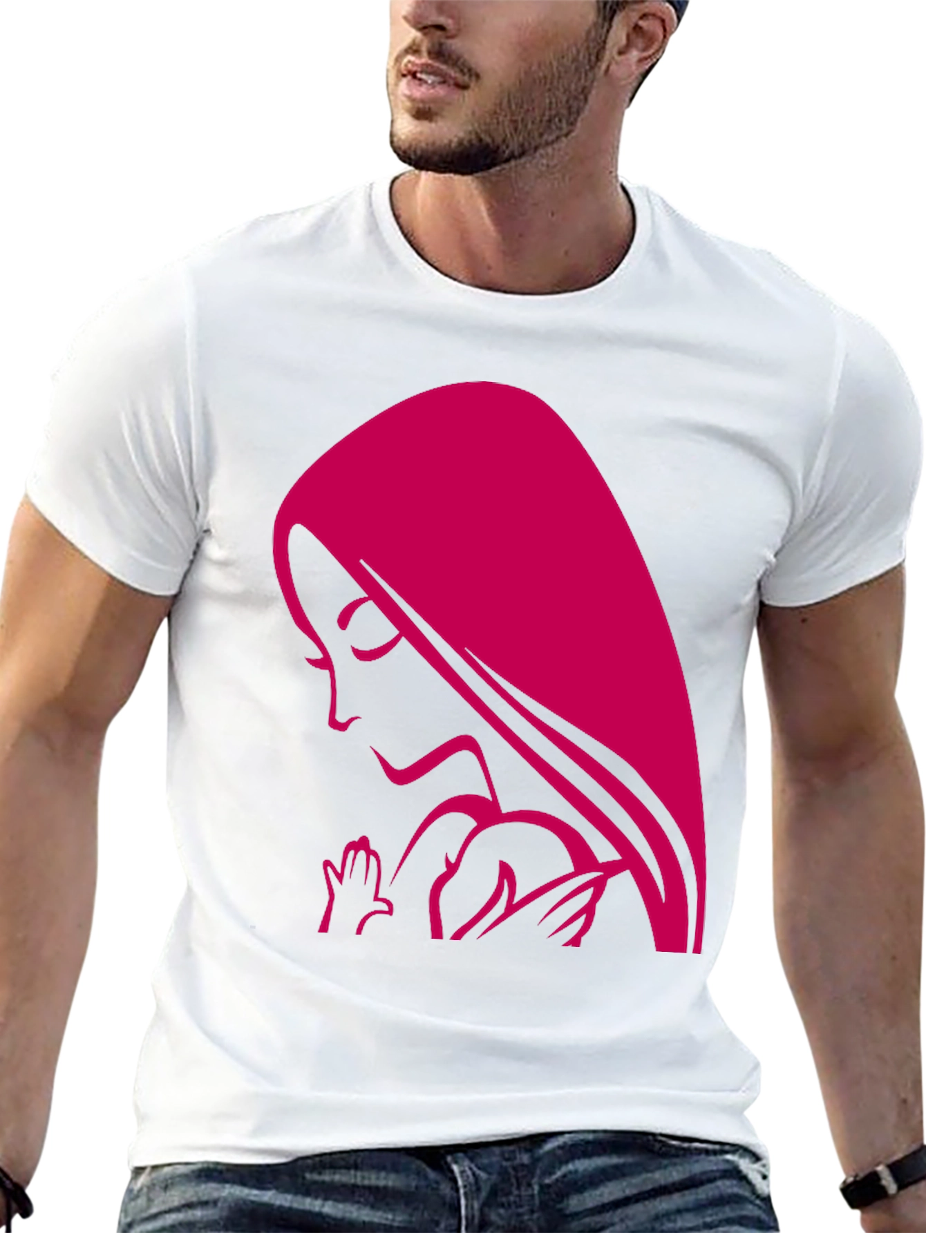 Madonna & Child Graphic Tee - Black Unisex T-Shirt