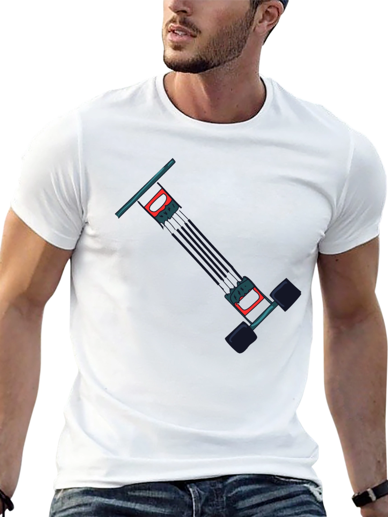 Graphic Tee: Abstract Pogo Stick Design