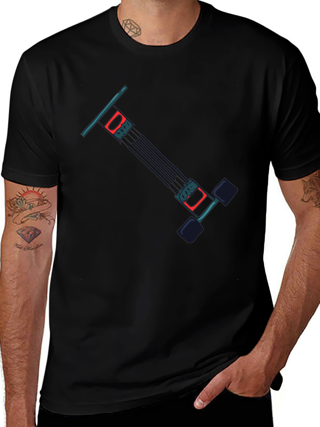 Graphic Tee: Abstract Pogo Stick Design