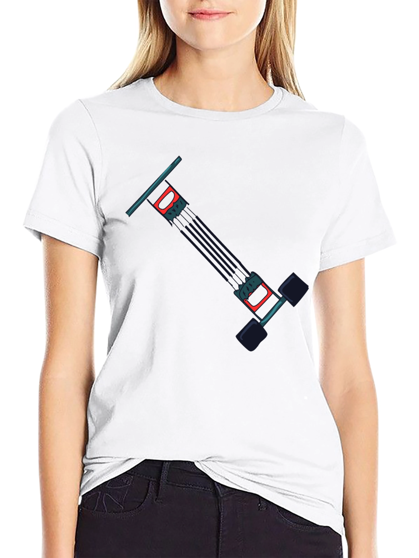 Graphic Tee: Abstract Pogo Stick Design