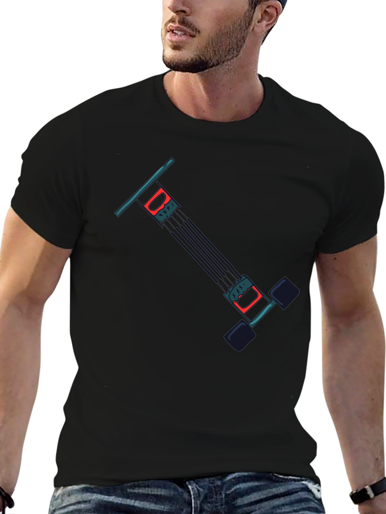 Graphic Tee: Abstract Pogo Stick Design