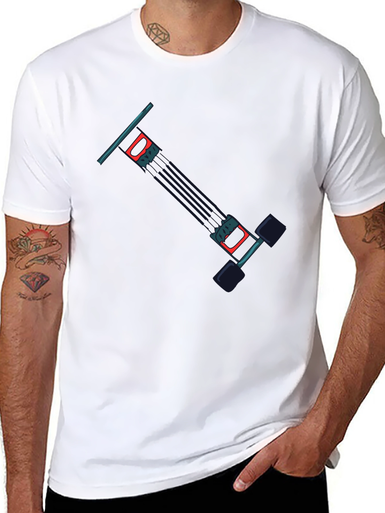 Graphic Tee: Abstract Pogo Stick Design