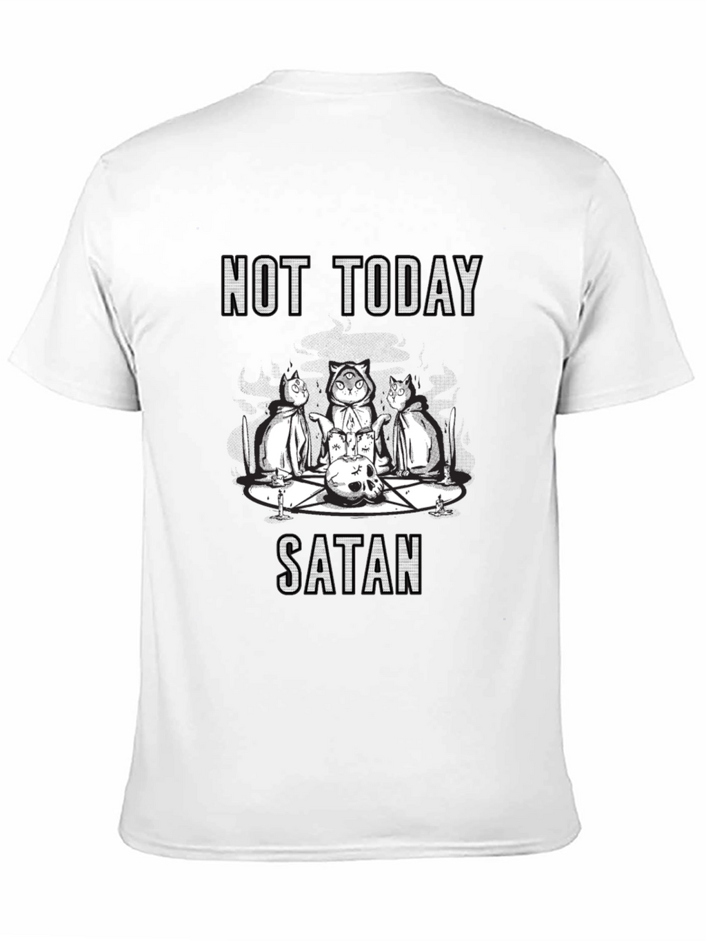 Not Today Satan T-Shirt - Cute Occult Cats