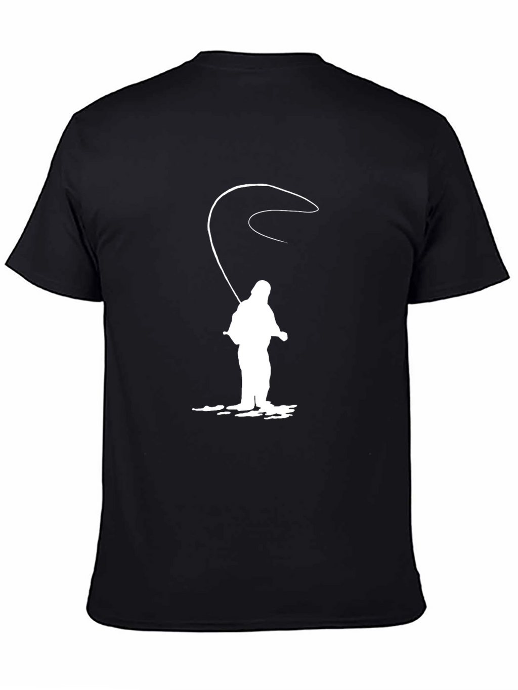 Fishing Silhouette Black T-Shirt
