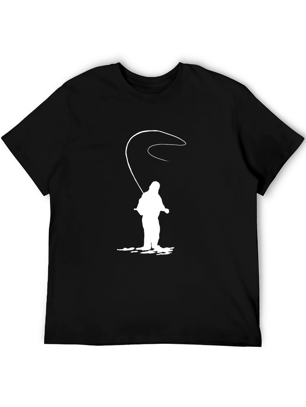 Fishing Silhouette Black T-Shirt