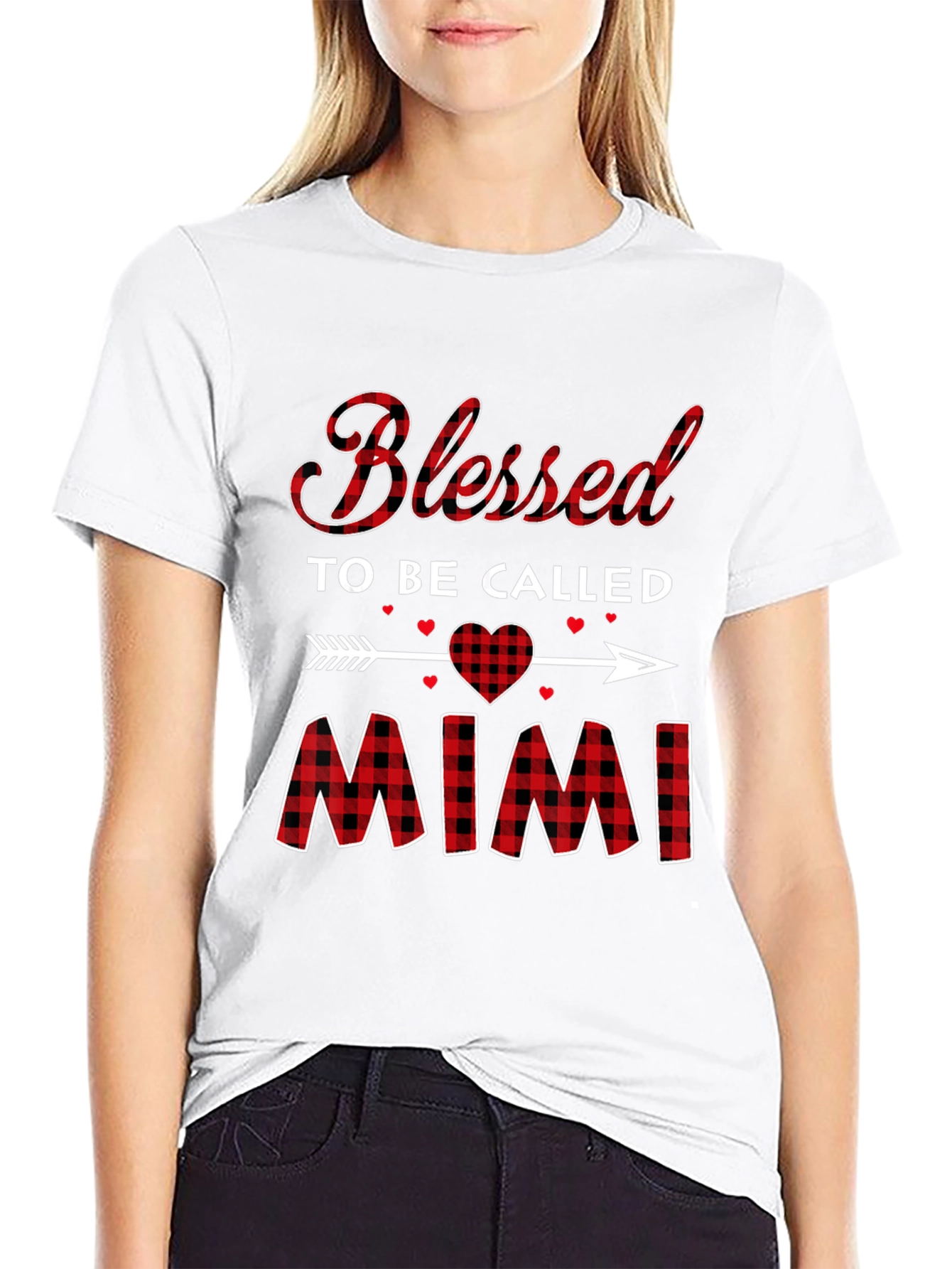 Blessed To Be Called Mimi Plaid T-Shirt