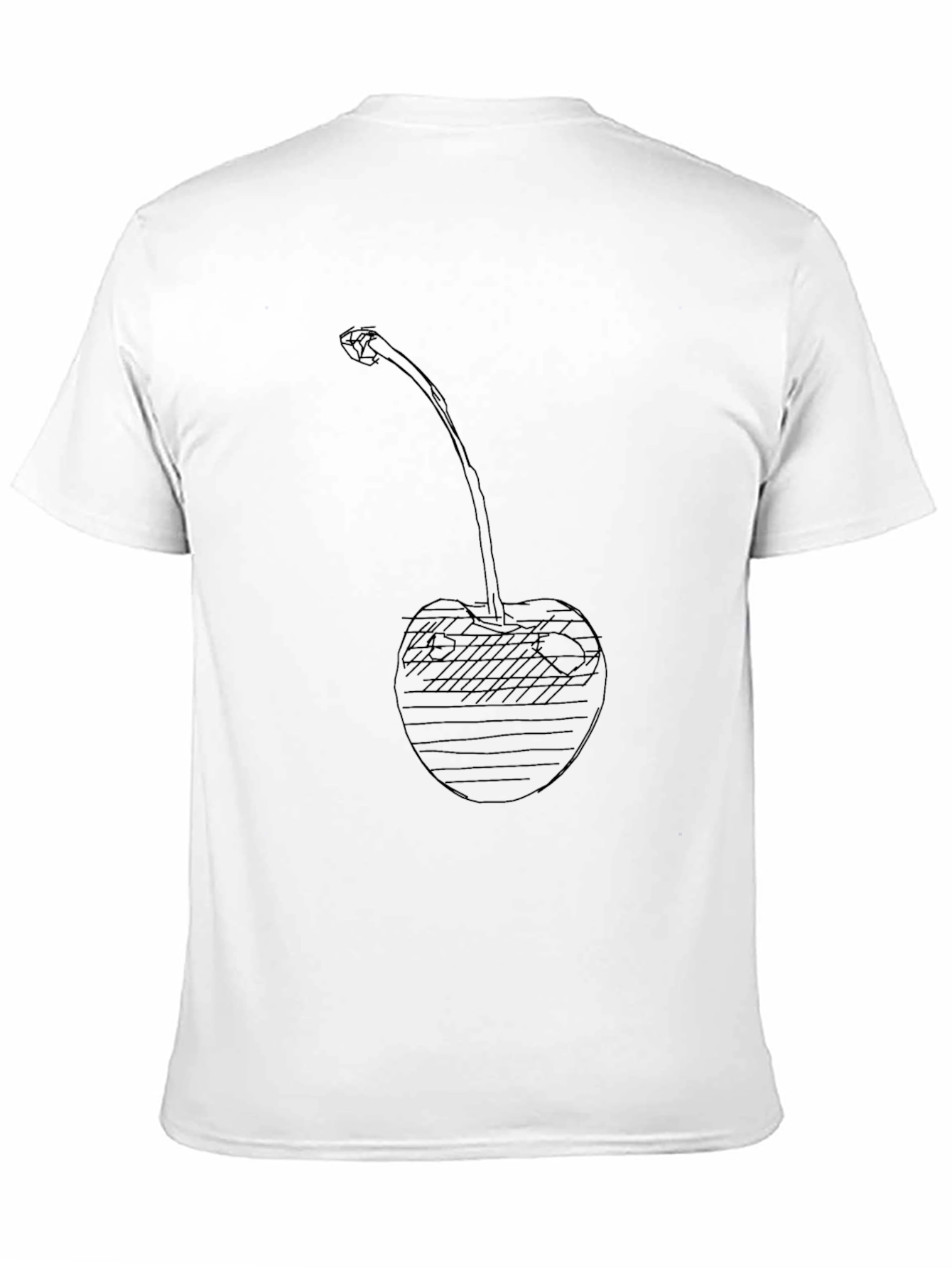 Cherry Sketch Graphic Black T-Shirt