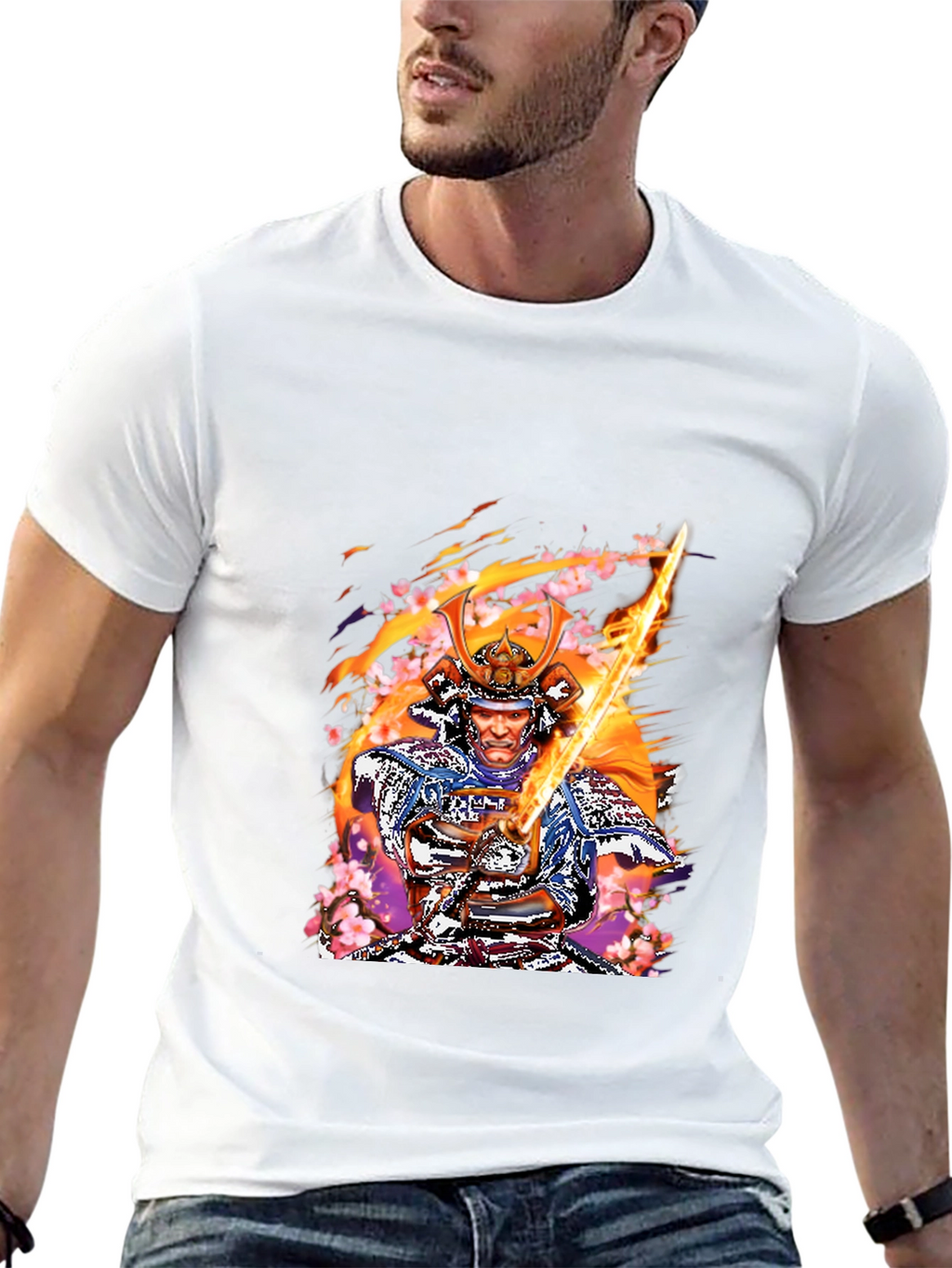 Samurai Warrior Graphic T-Shirt - Classic Design