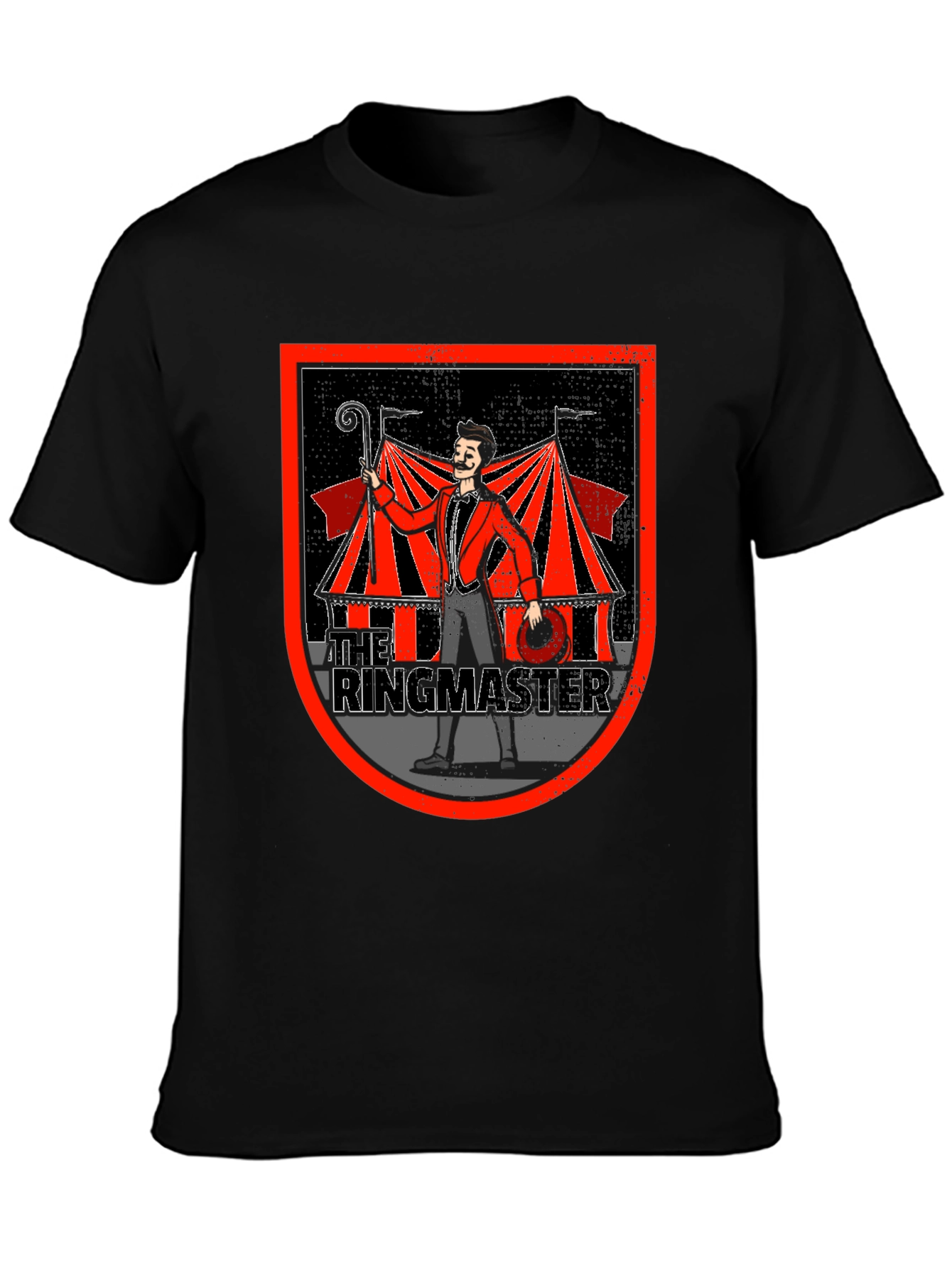 Ringmaster Graphic T-Shirt - Circus Theme Black Tee