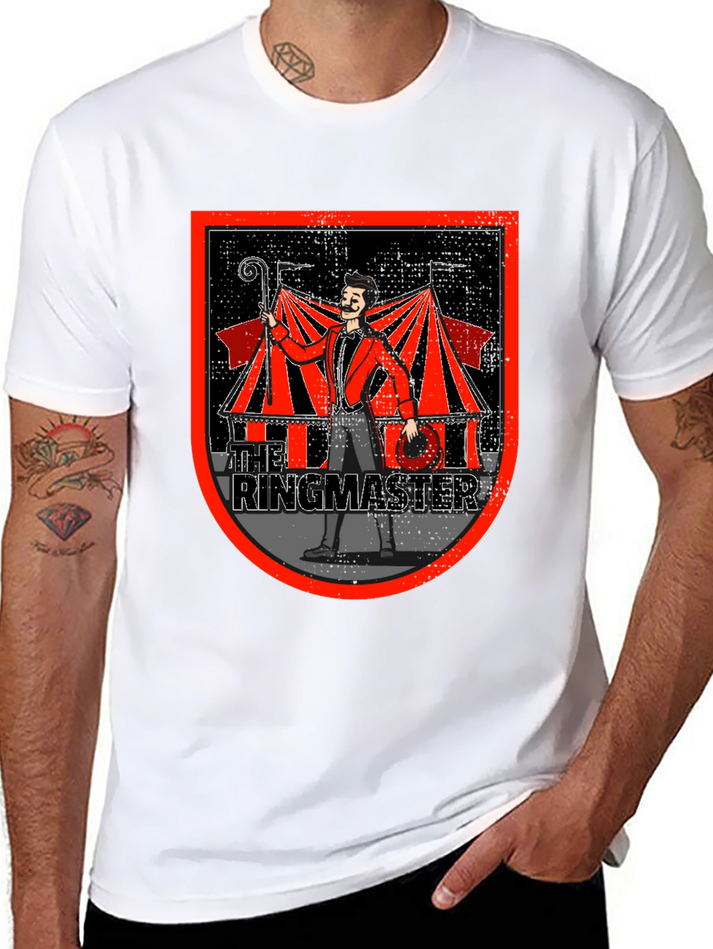 Ringmaster Graphic T-Shirt - Circus Theme Black Tee