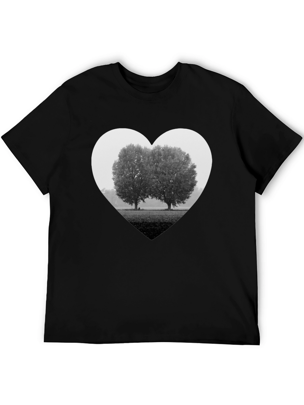 Heart Trees Graphic Tee - Black