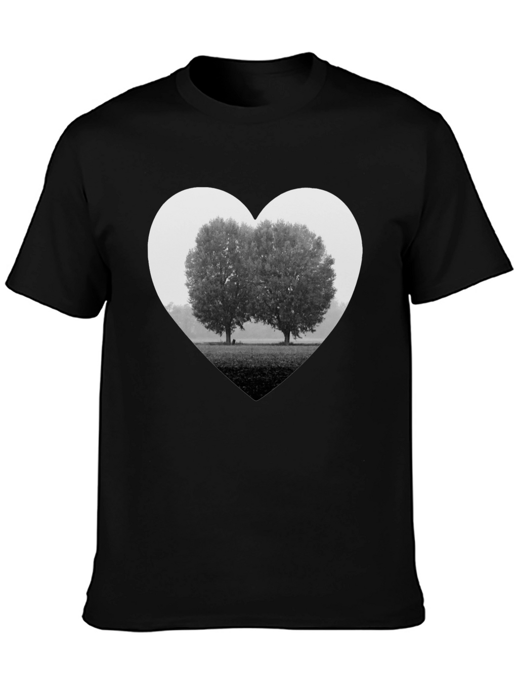 Heart Trees Graphic Tee - Black