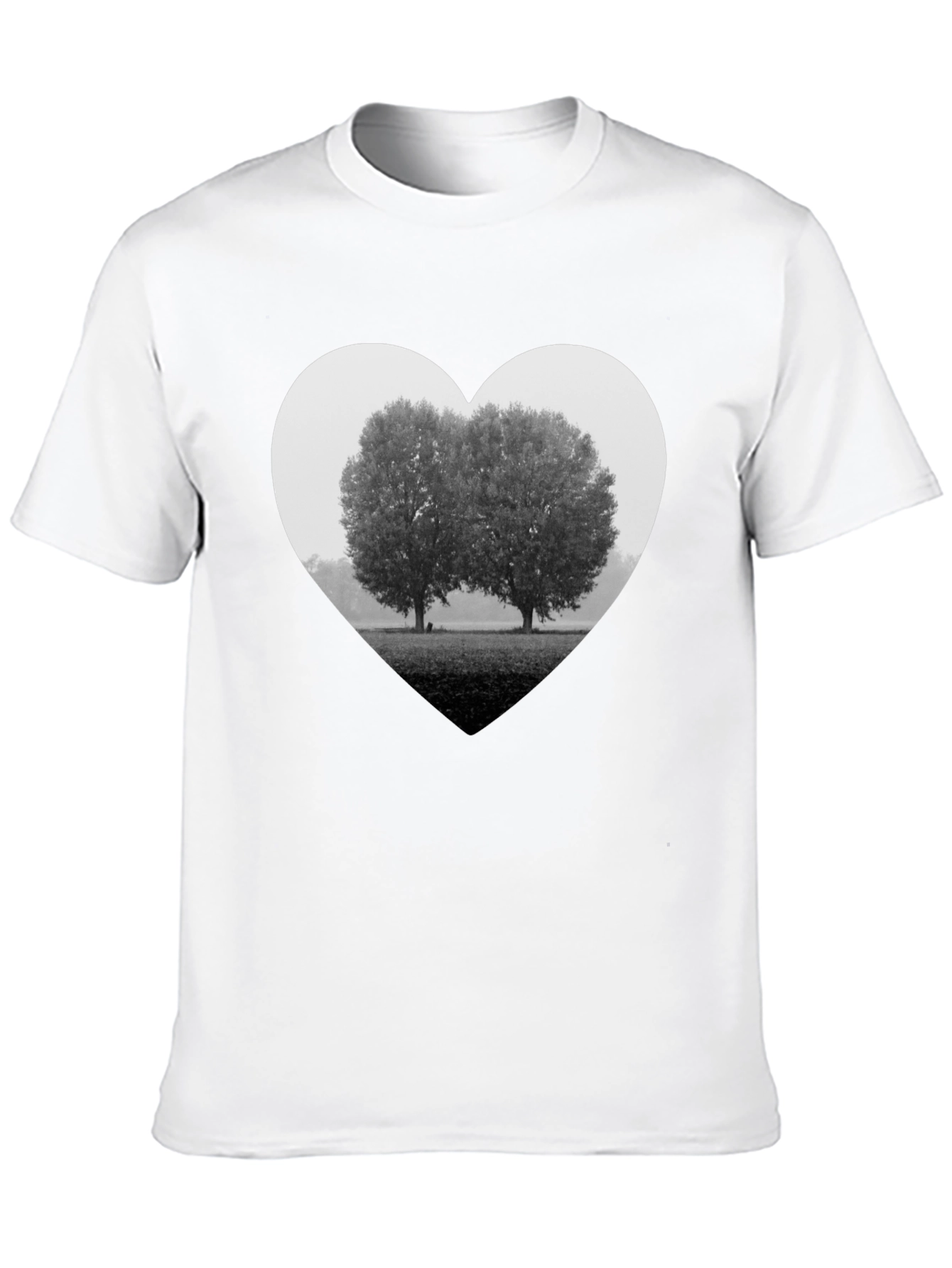 Heart Trees Graphic Tee - Black