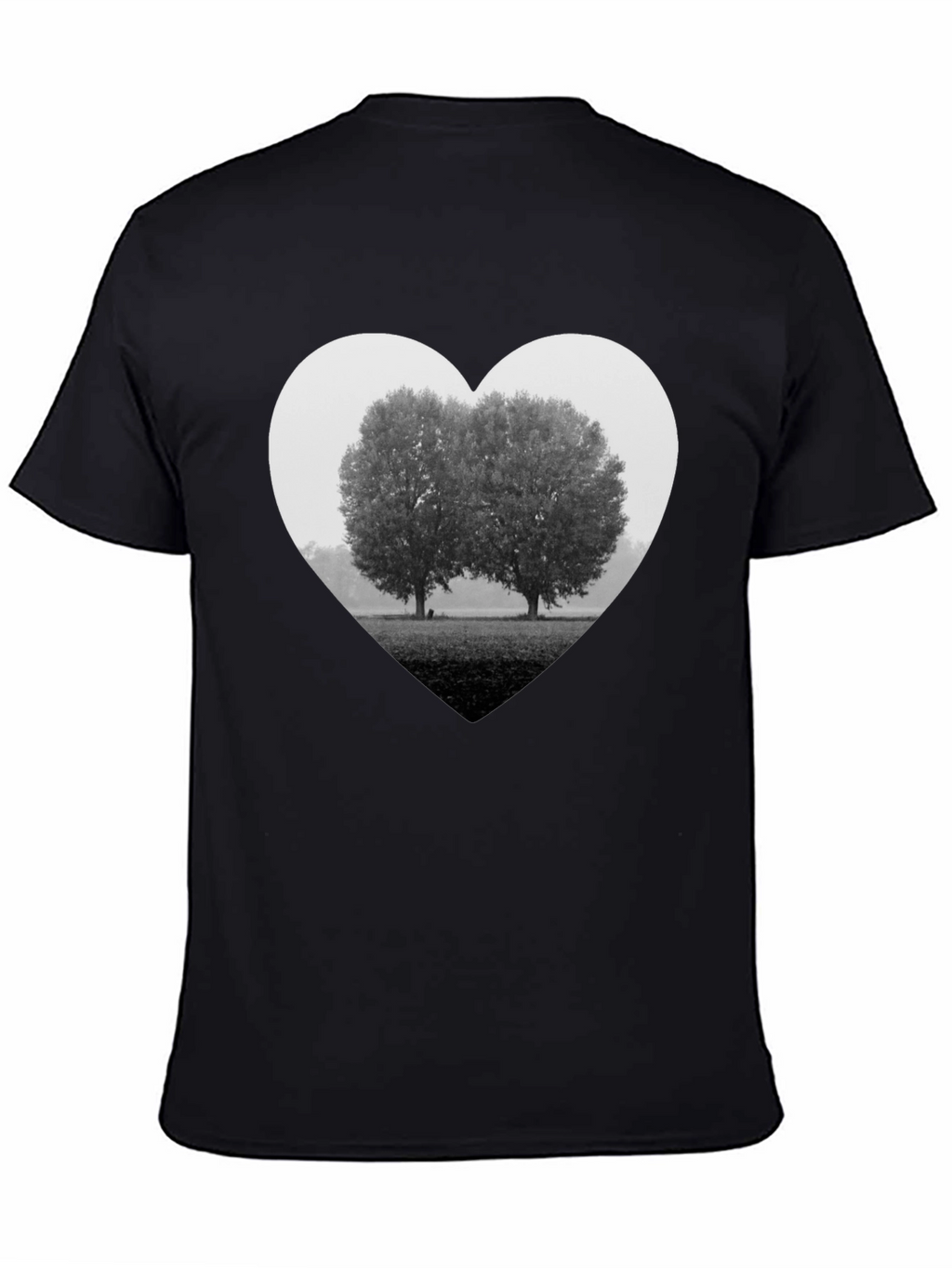 Heart Trees Graphic Tee - Black