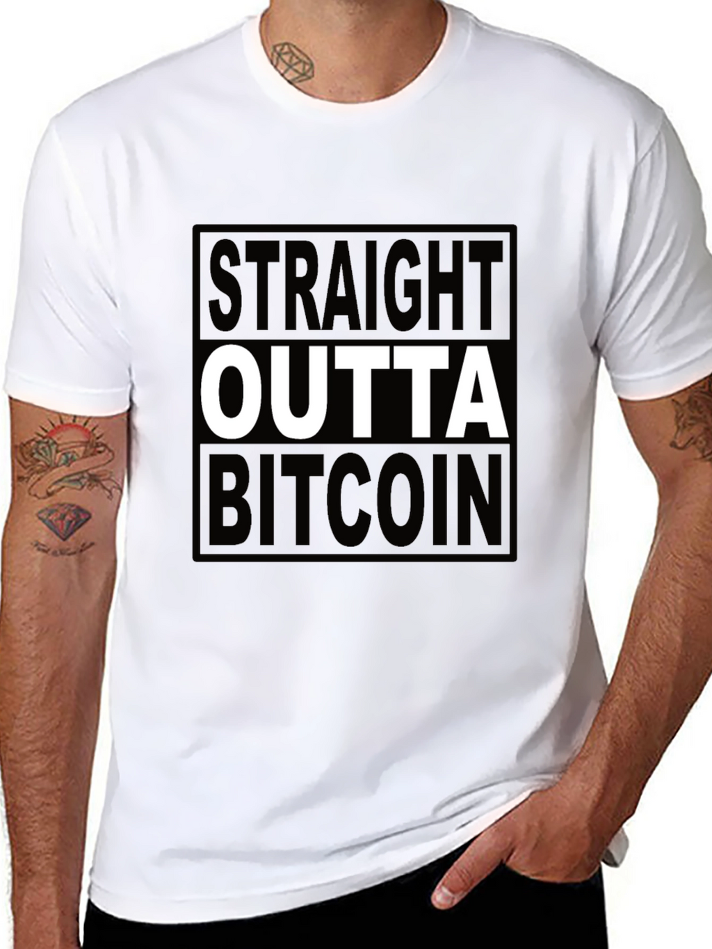 Straight Outta Bitcoin Black T-Shirt