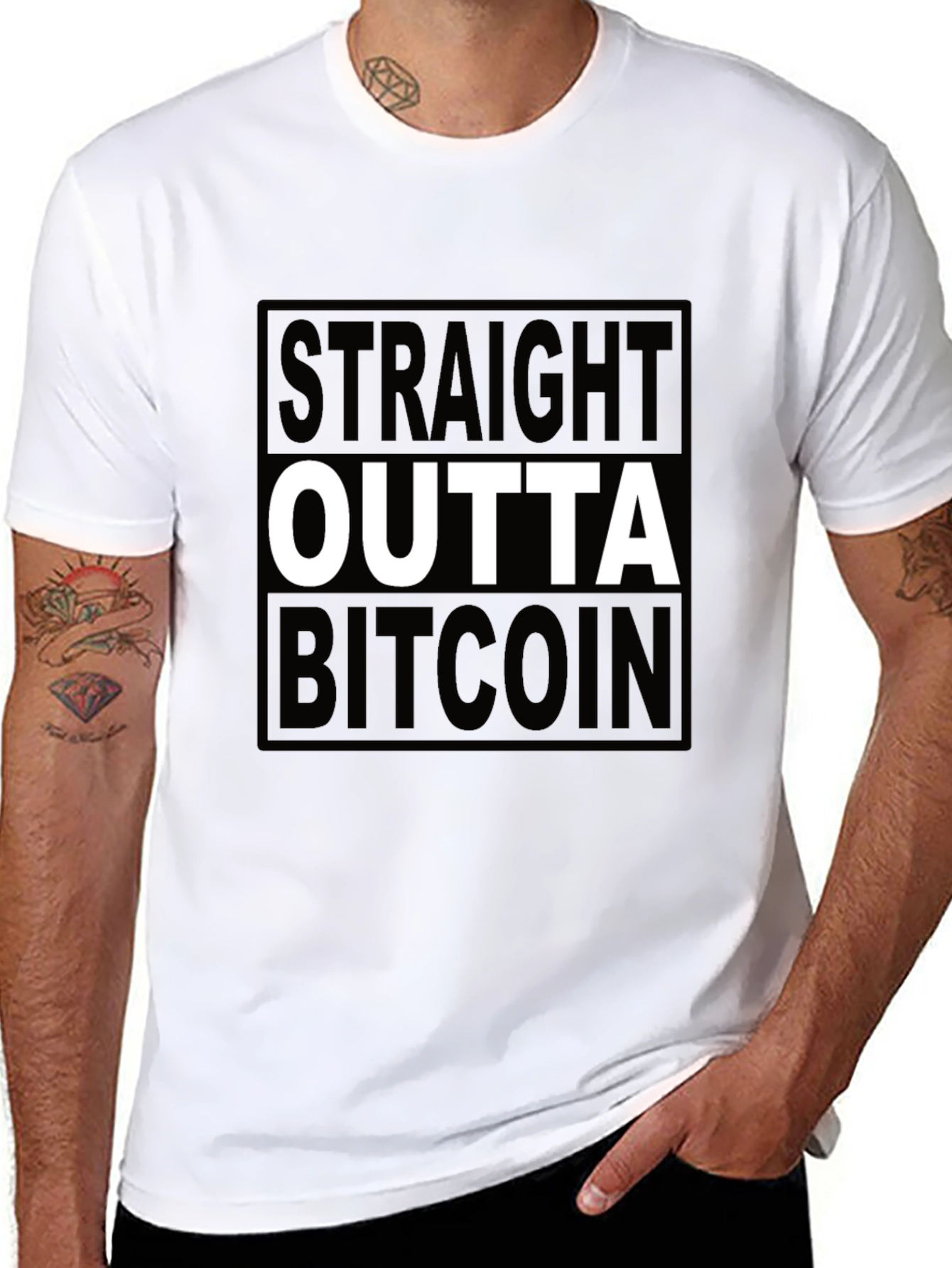 Straight Outta Bitcoin Black T-Shirt
