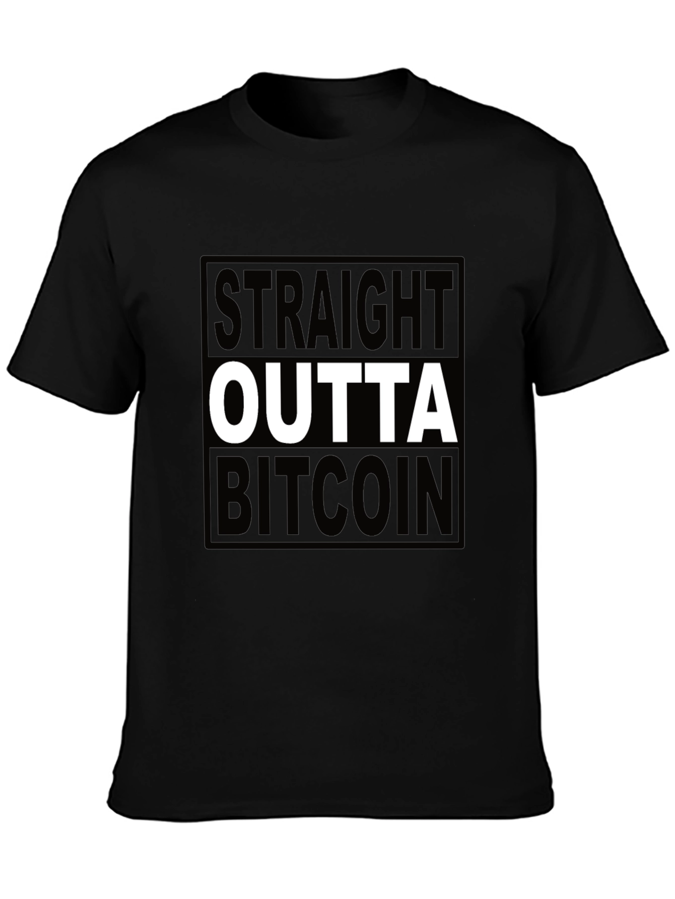 Straight Outta Bitcoin Black T-Shirt