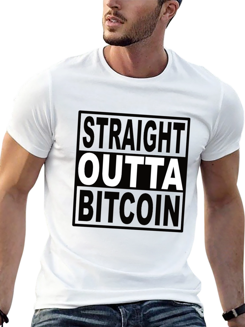 Straight Outta Bitcoin Black T-Shirt
