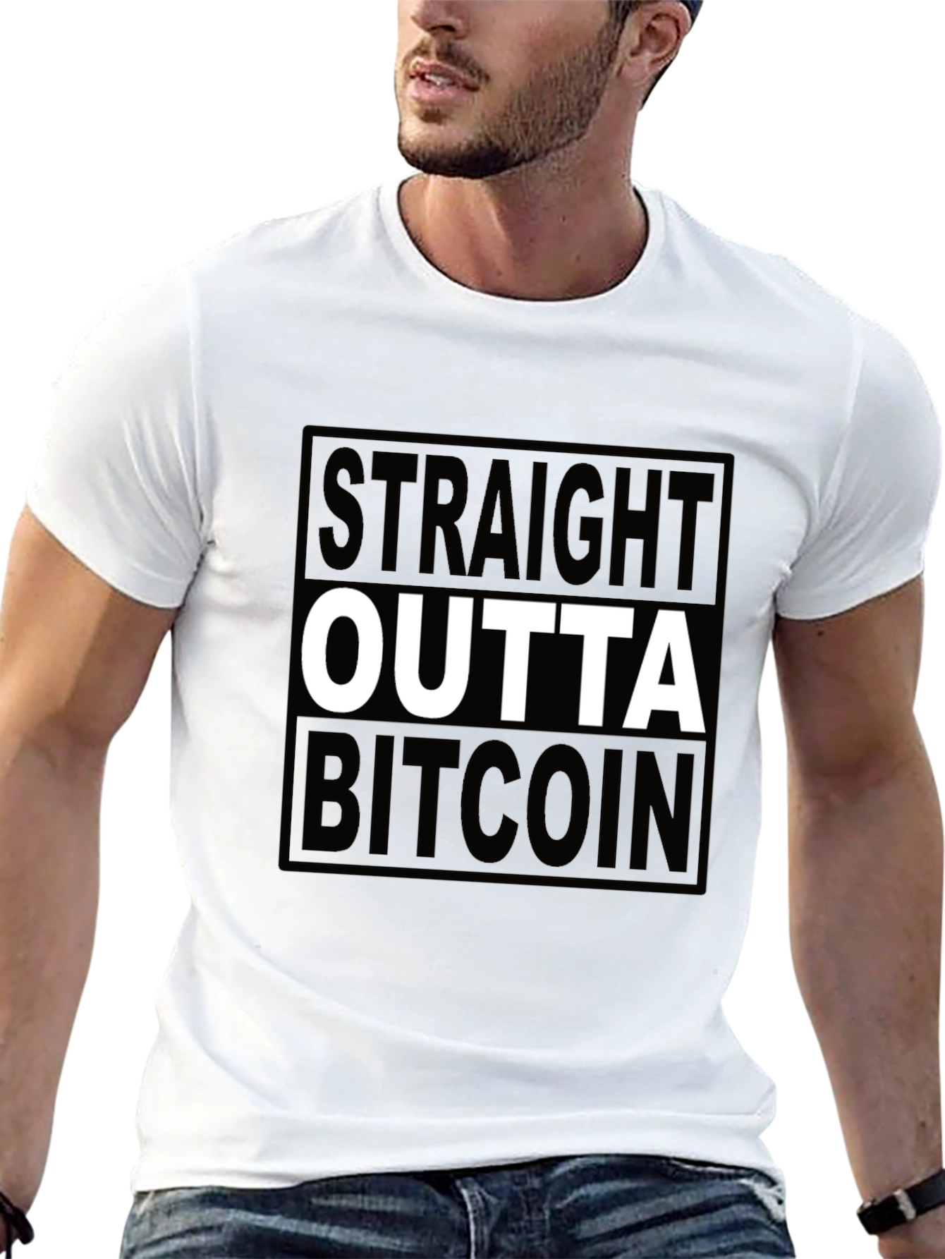 Straight Outta Bitcoin Black T-Shirt
