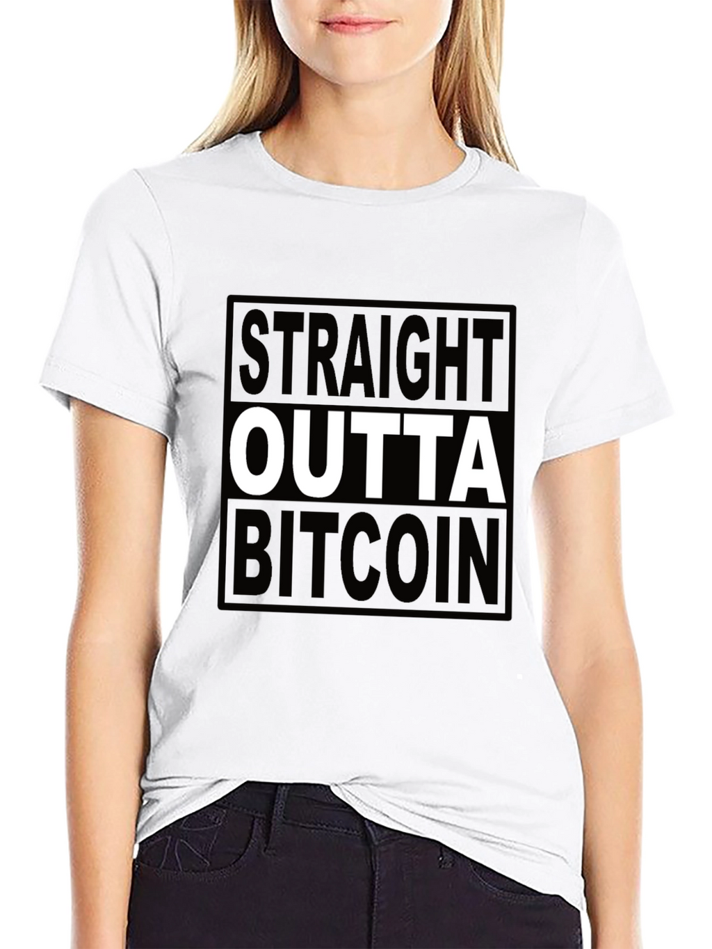 Straight Outta Bitcoin Black T-Shirt
