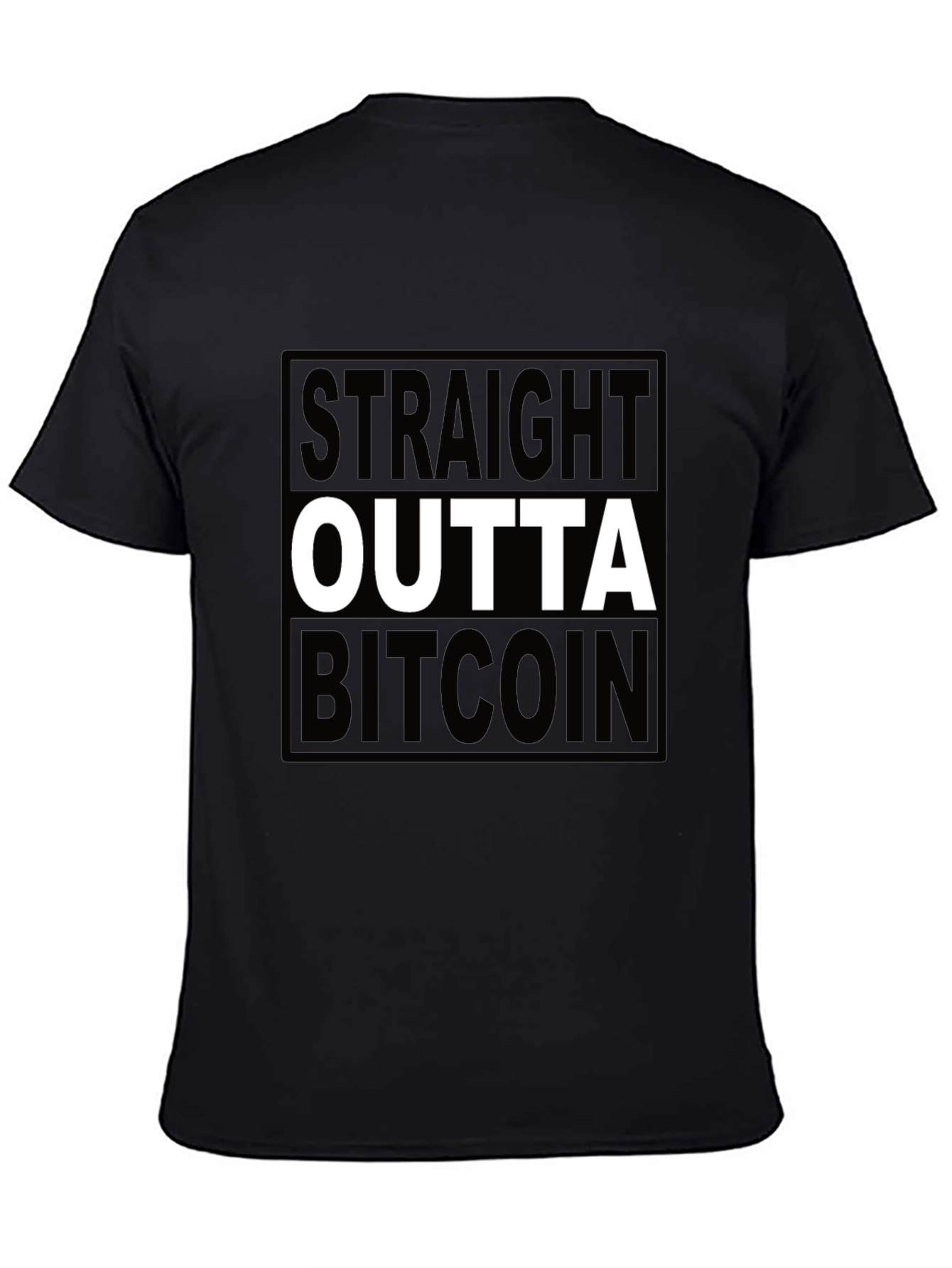 Straight Outta Bitcoin Black T-Shirt