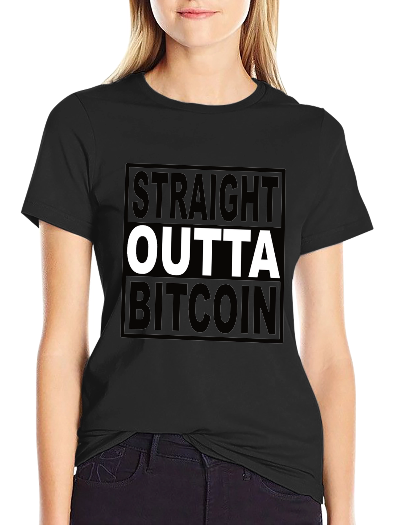 Straight Outta Bitcoin Black T-Shirt