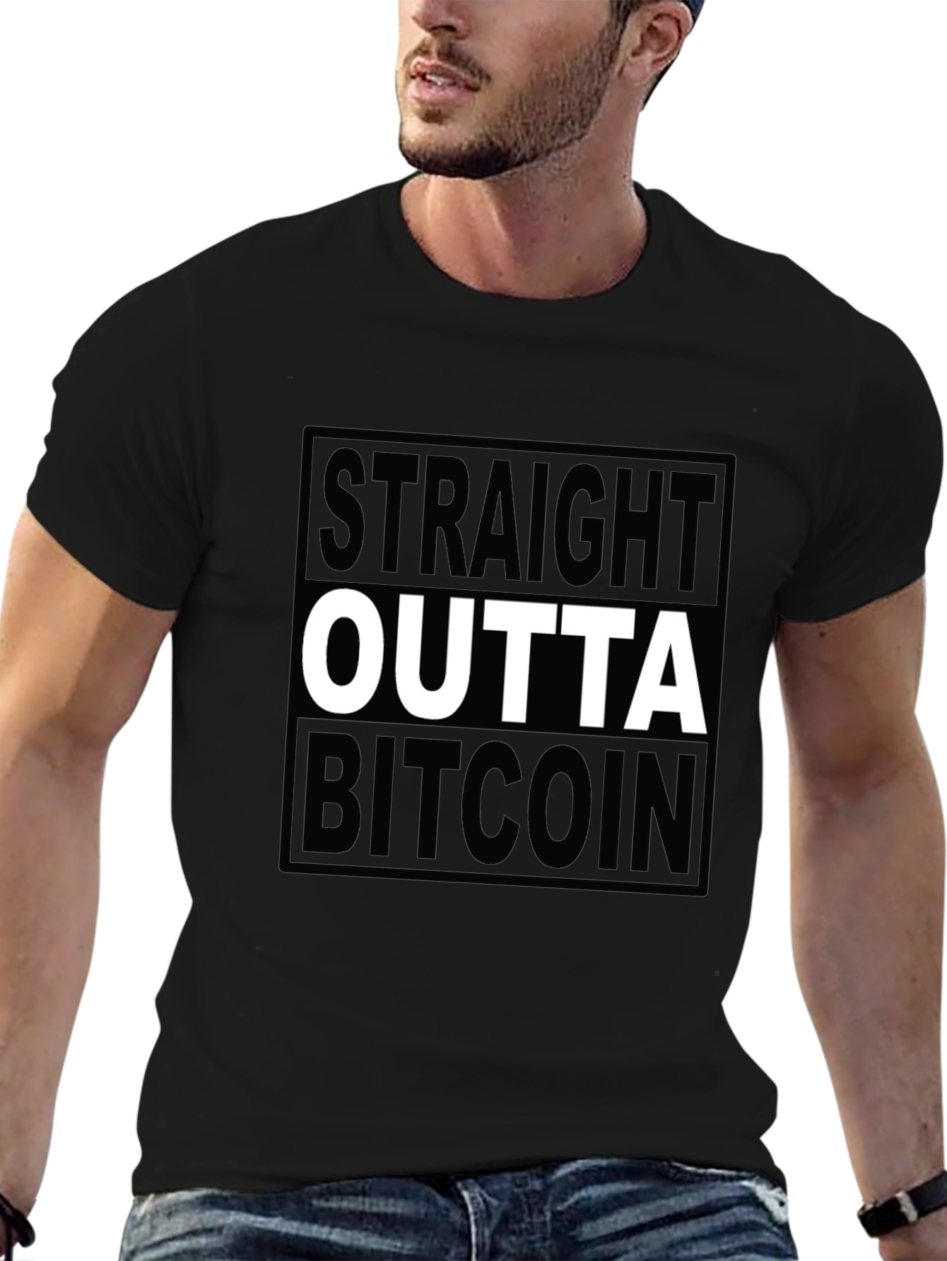 Straight Outta Bitcoin Black T-Shirt