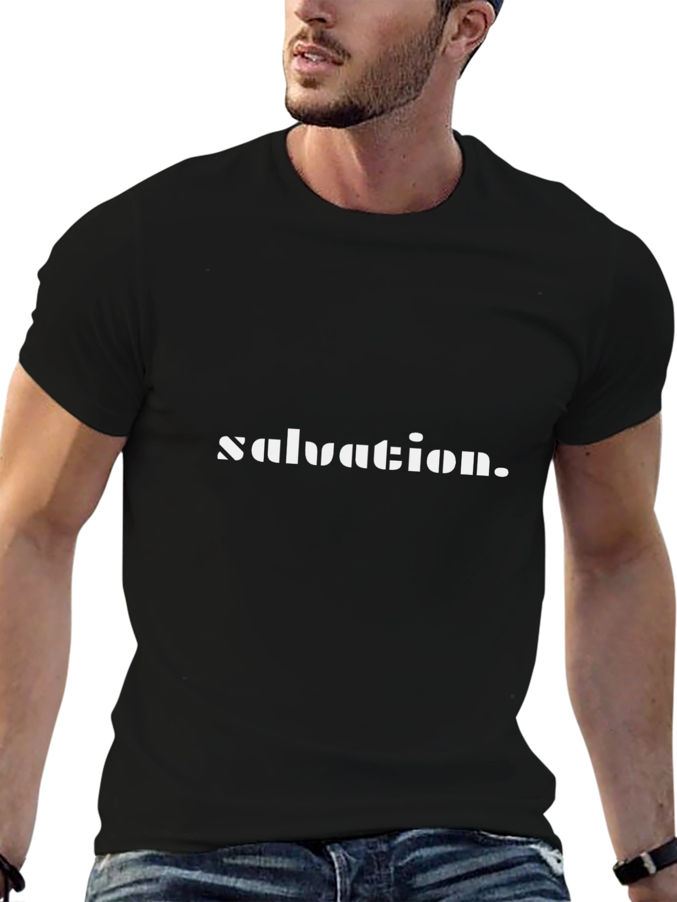 Salvation Graphic Tee - Stylish Black Cotton T-Shirt