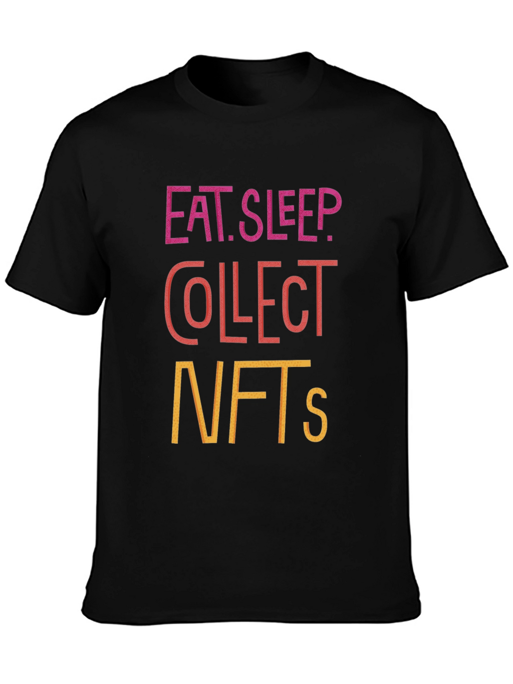Eat Sleep Collect NFTs Black Graphic Tee