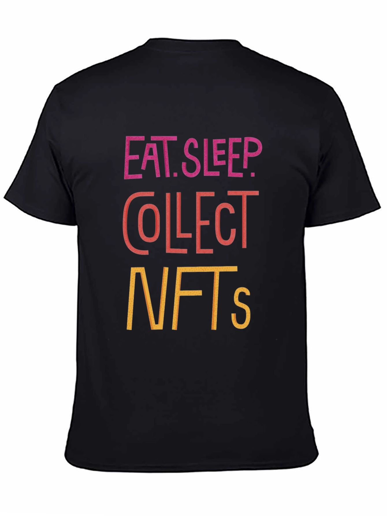 Eat Sleep Collect NFTs Black Graphic Tee