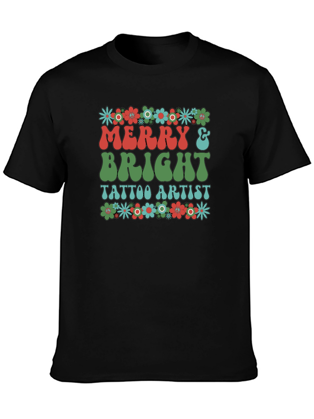 Merry & Bright Tattoo Artist Graphic T-Shirt