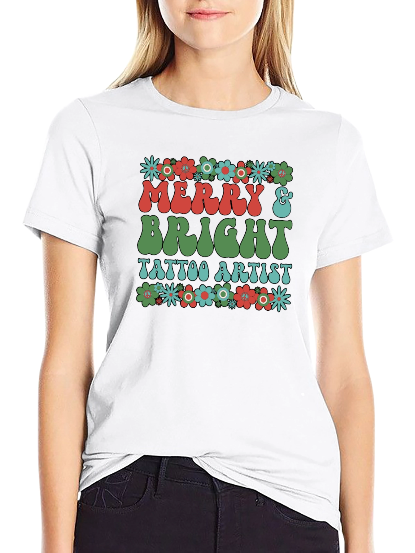 Merry & Bright Tattoo Artist Graphic T-Shirt