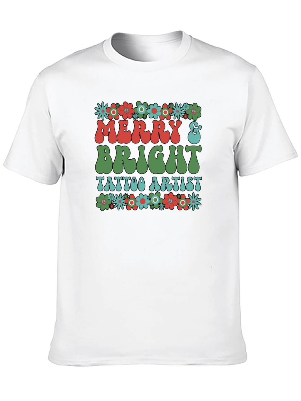 Merry & Bright Tattoo Artist Graphic T-Shirt