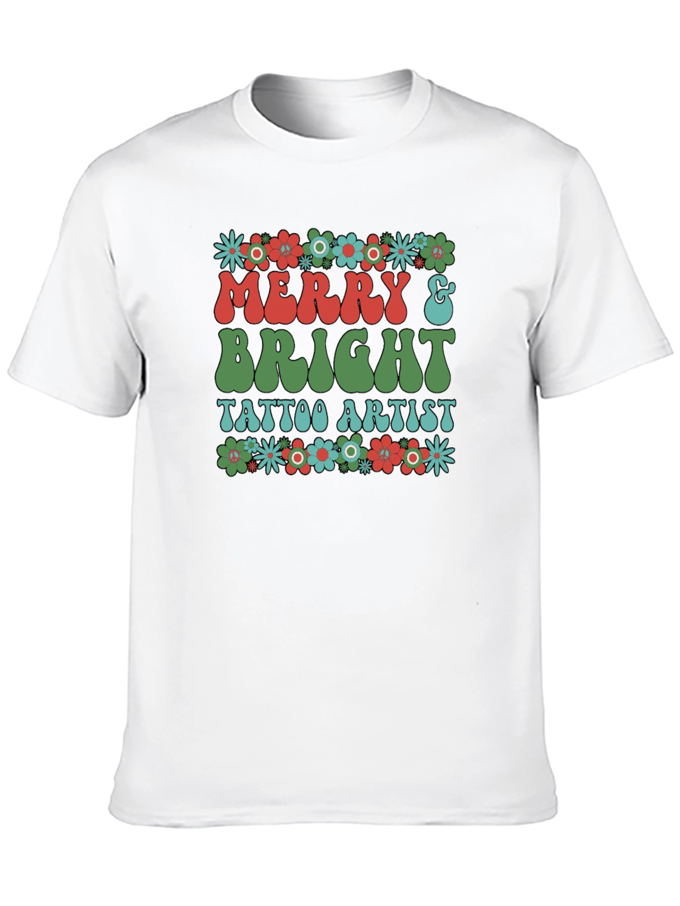 Merry & Bright Tattoo Artist Graphic T-Shirt