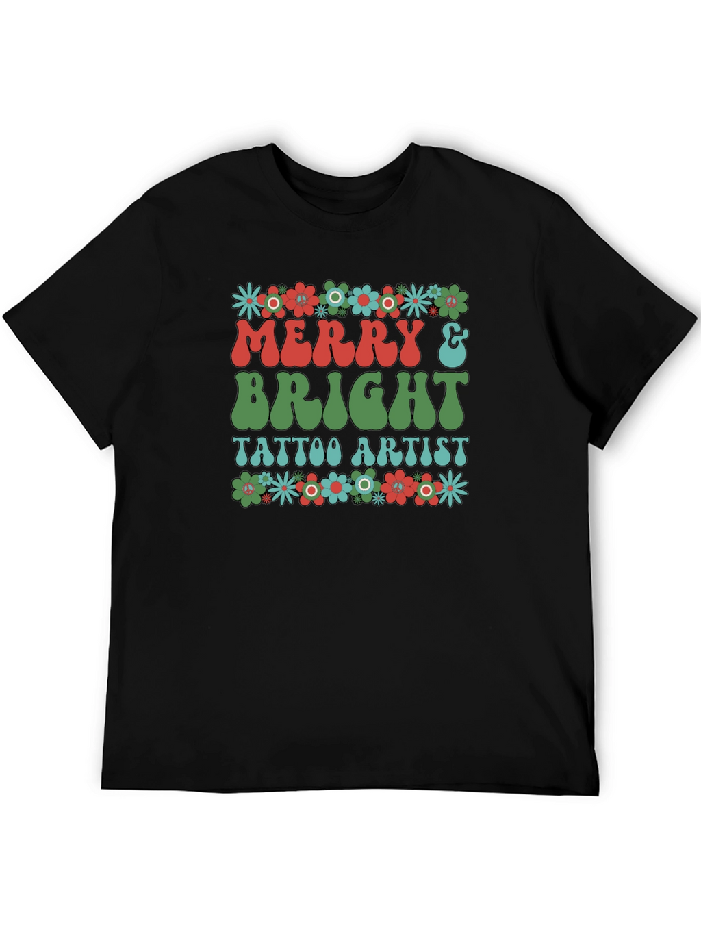 Merry & Bright Tattoo Artist Graphic T-Shirt