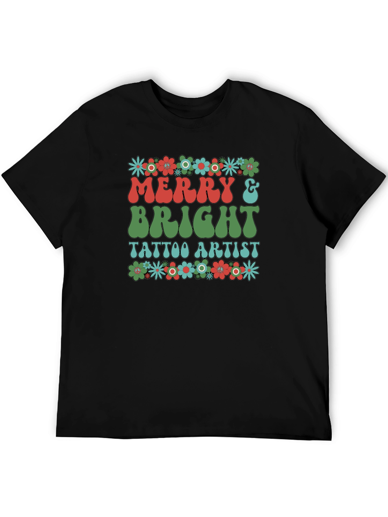 Merry & Bright Tattoo Artist Graphic T-Shirt