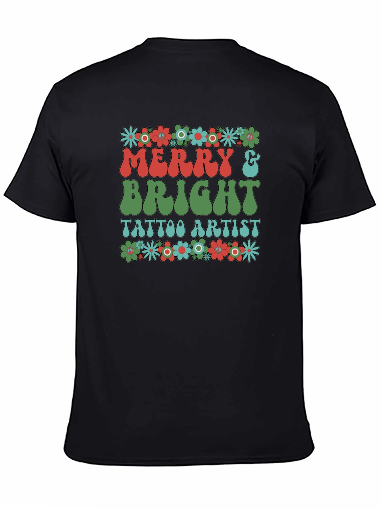Merry & Bright Tattoo Artist Graphic T-Shirt