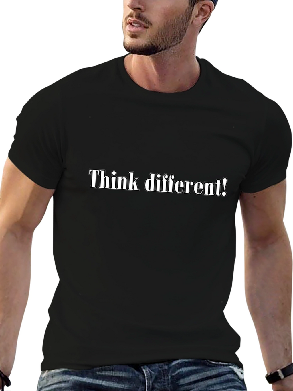 Think Different Black T-Shirt - Statement Tee