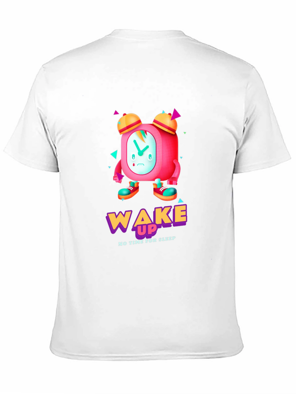 Wake Up Time T-Shirt - Cartoon Alarm Clock Design