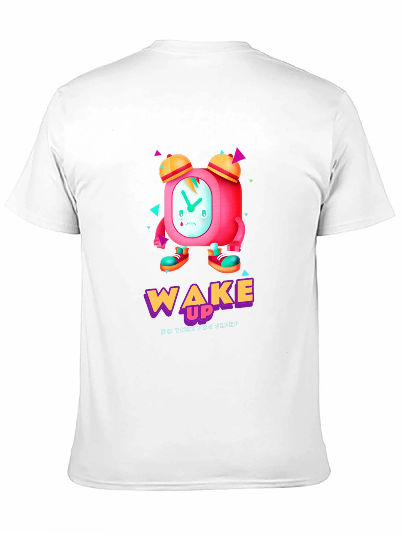 Wake Up Time T-Shirt - Cartoon Alarm Clock Design