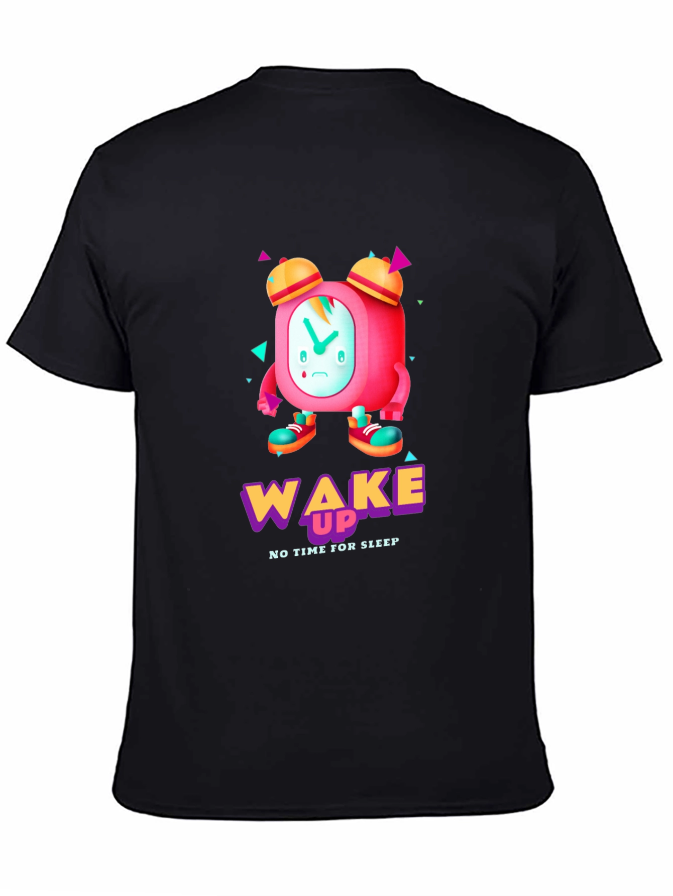 Wake Up Time T-Shirt - Cartoon Alarm Clock Design