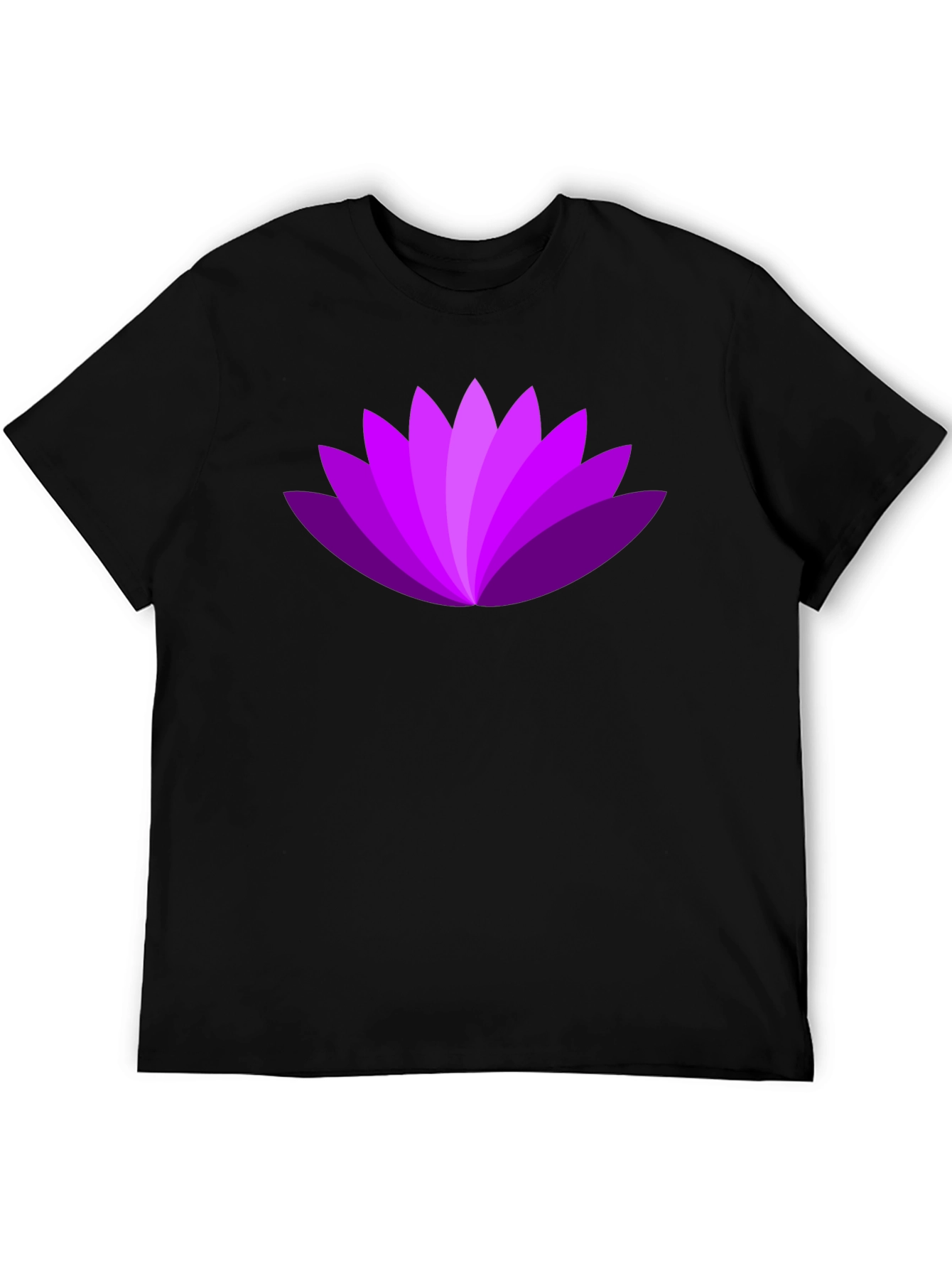 Purple Lotus Flower Graphic T-Shirt
