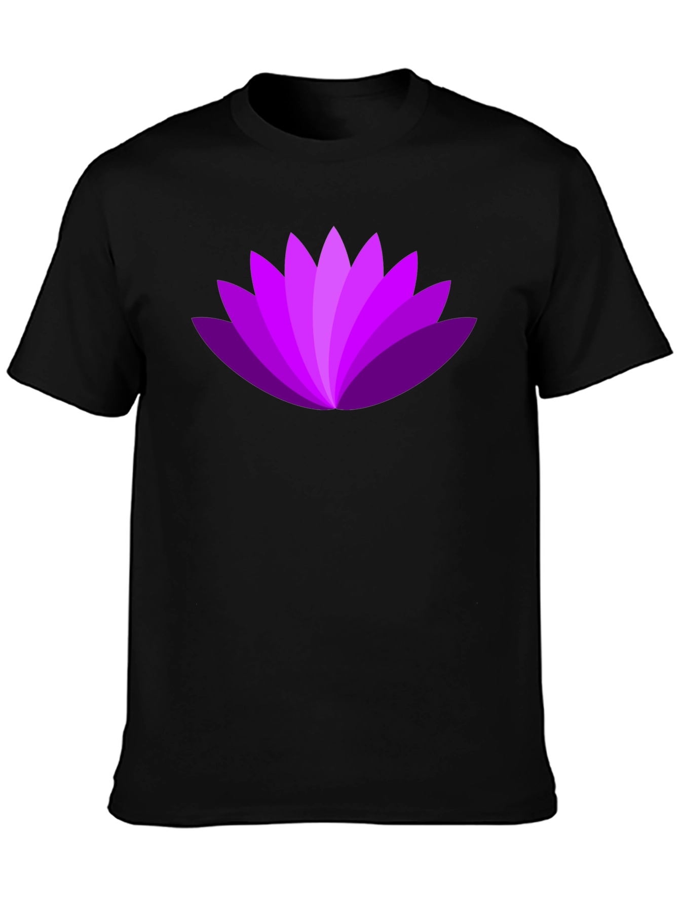 Purple Lotus Flower Graphic T-Shirt