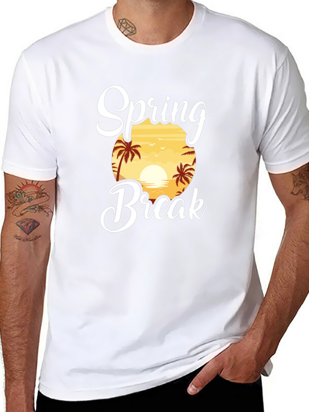 Spring Break T-Shirt - Tropical Sunset Tee