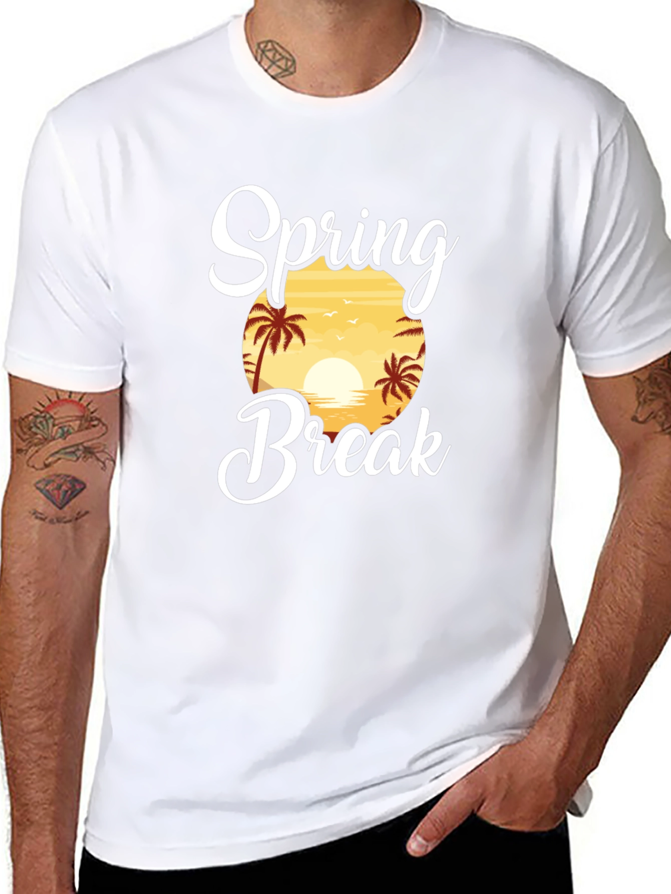 Spring Break T-Shirt - Tropical Sunset Tee