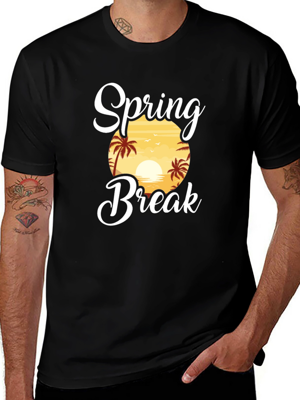 Spring Break T-Shirt - Tropical Sunset Tee