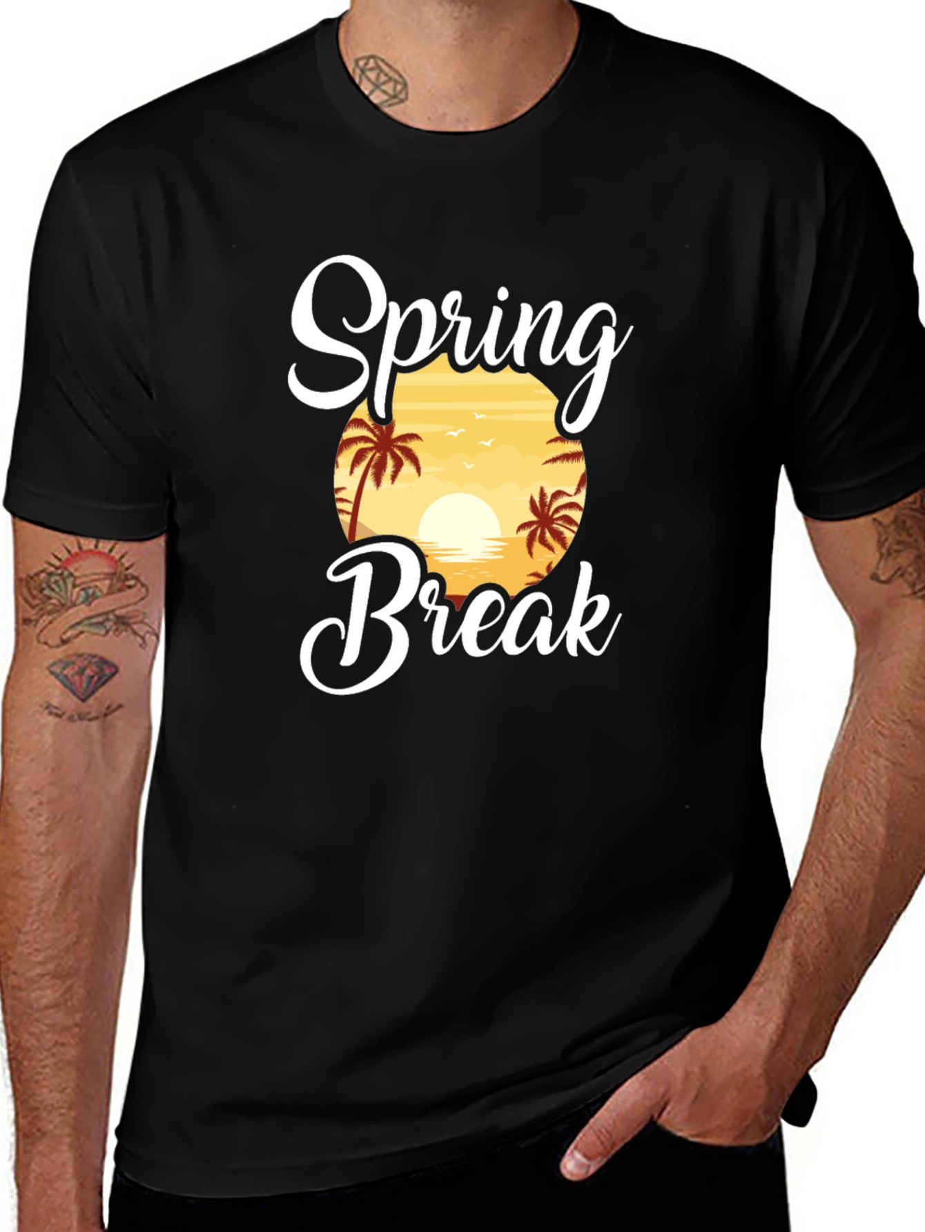 Spring Break T-Shirt - Tropical Sunset Tee
